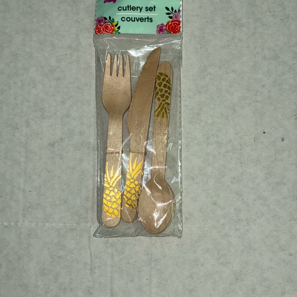 Gold and Brown Flatware spring Set - Picture 1 of 4
